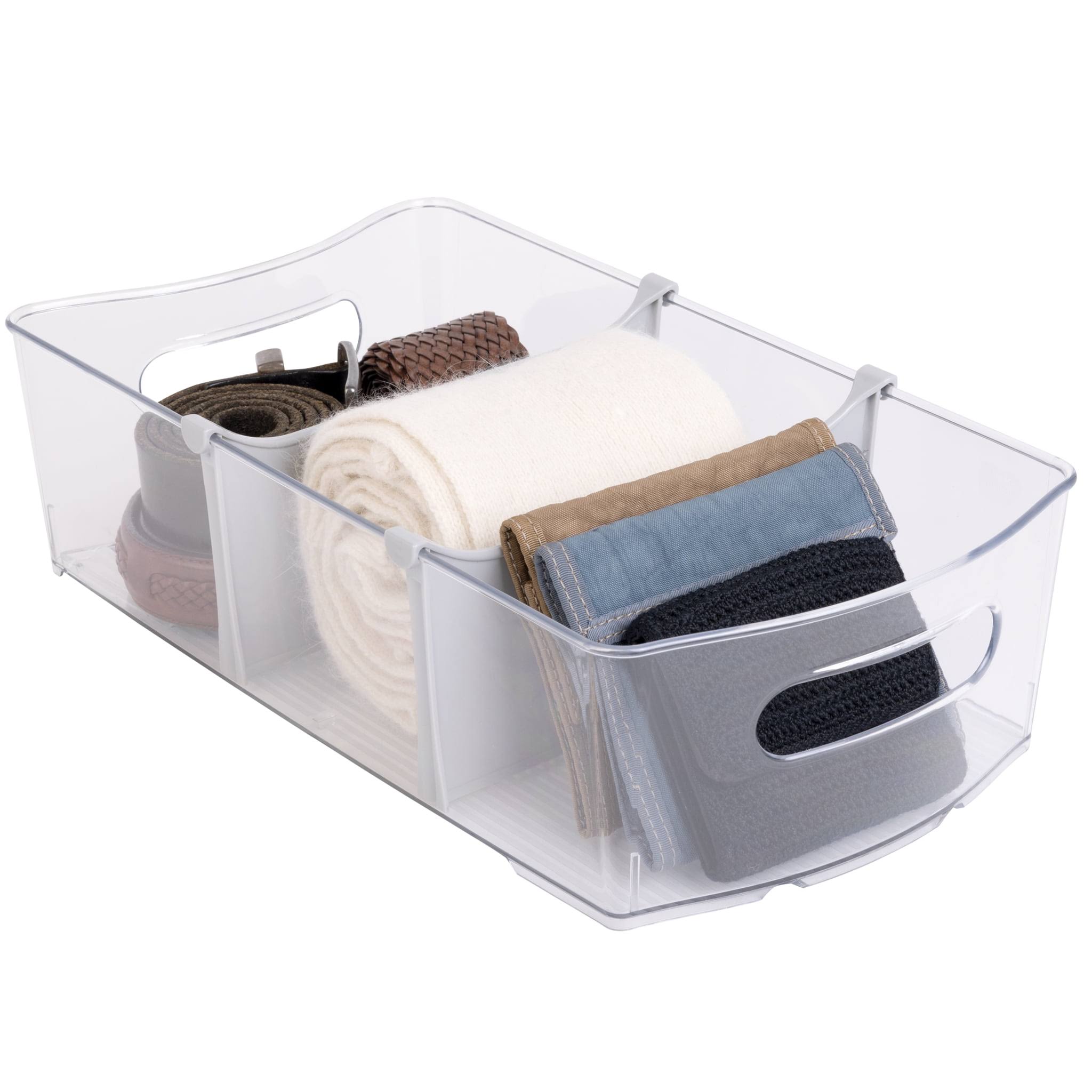 745f0da44b3861b11887a2f69c38662d59a3f9f52d62837ddc44efb5cc96b166.jpg Mainstays Plastic Closet Bin with Removable Dividers - 14.5 in - Image 1