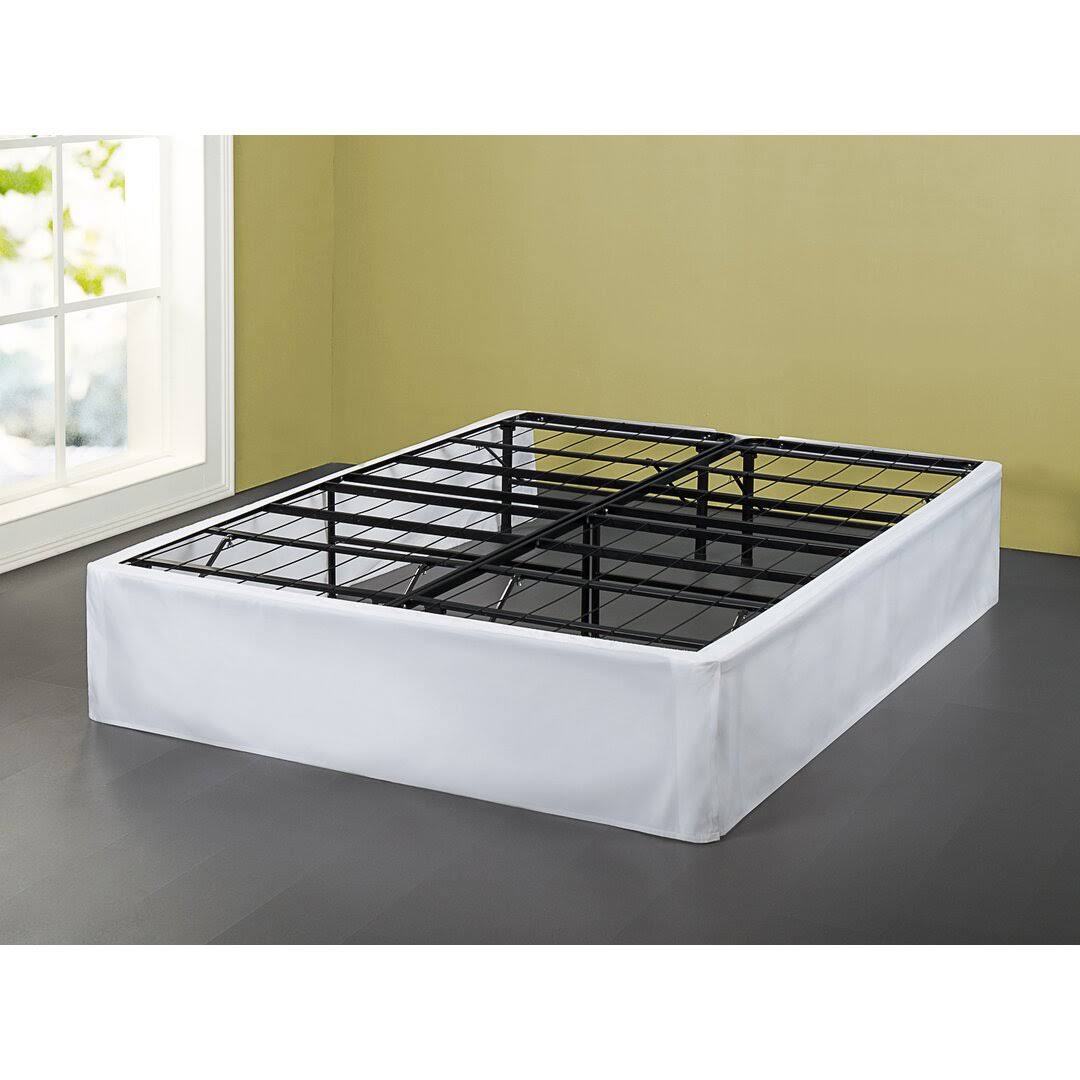 74b8fb6bf5d7bbd30571d7f71a789d84f04b1c4fb9e06a3a461f7b0ec62c58c3.jpg Zinus SmartBase Easy on / Easy Off Bed Skirt for 16 inch SmartBase Mattress Foundation, Twin XL, White - Image 1
