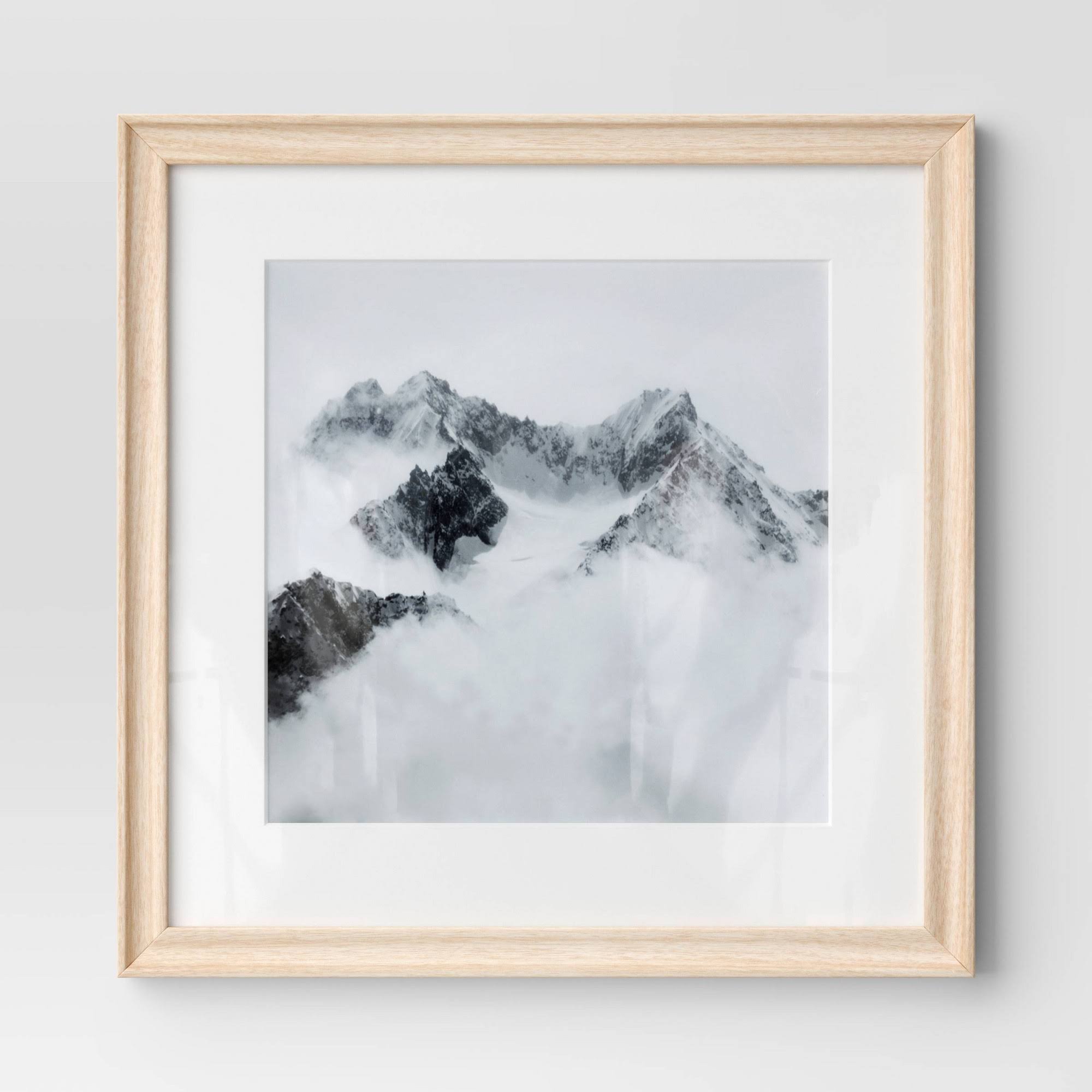 16" x 16" Matted to 12" x 12" Wedge Poster Frame Natural - Threshold