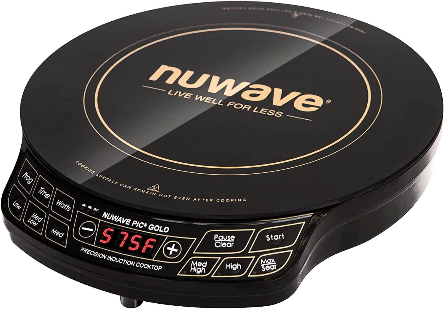 74eaa47c44431d0c32f8fc9038be99992b83ec8a0c09825bd9769d85fa20fb99.jpg NuWave Gold Precision Induction Cooktop, Portable, Powerful - Image 1