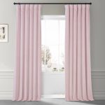 Rose Water Signature Plush Velvet Hotel Blackout Curtain
