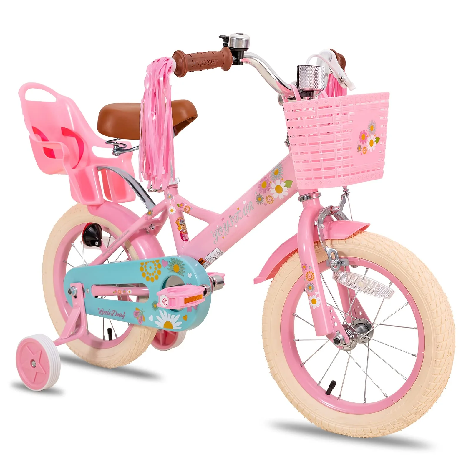 750feeee03c94cc9c97780b8c61f8c973d09a8f192b5ad19135df085868b1b96.webp JOYSTAR Kids Bike Little Daisy 14 Inch Girls Bike - Image 1