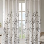 Madison Park Vera Burnout Printed Window Curtain, Grey