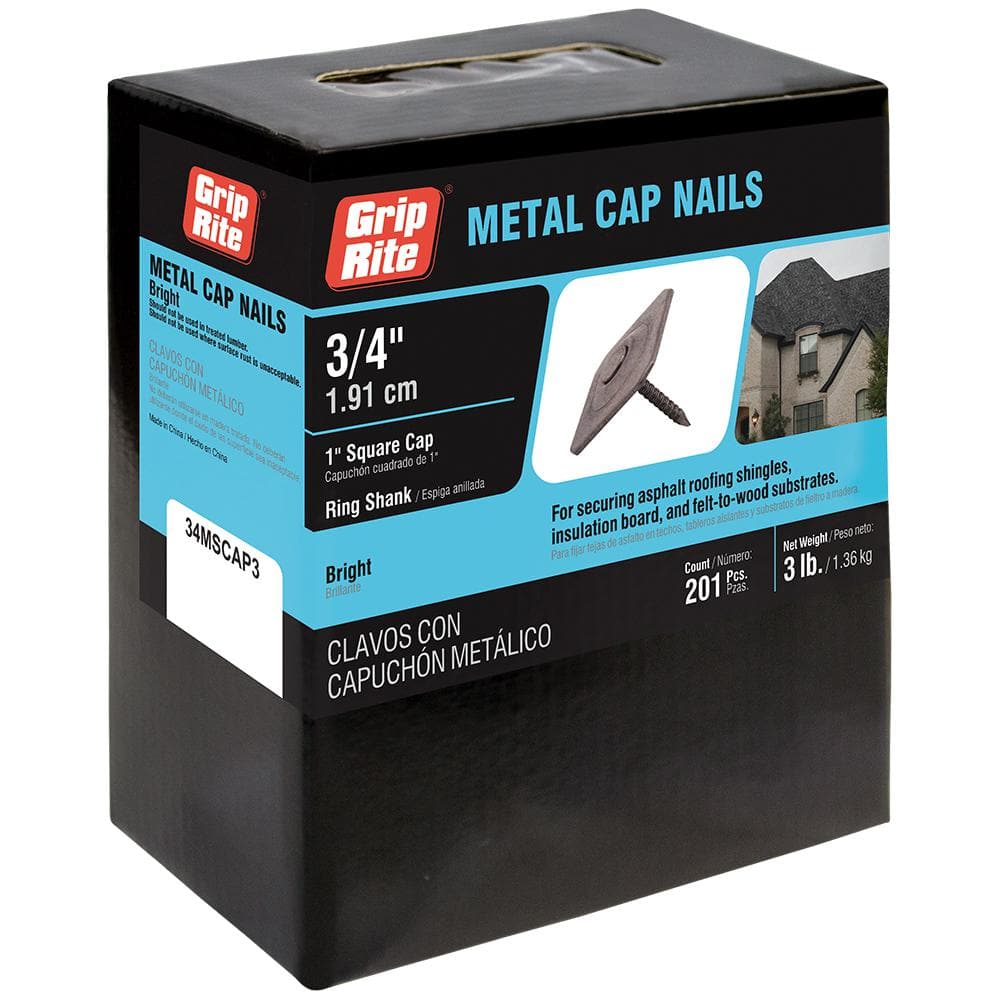 3/4 in. Square Head Cap Nails, 50 lb Box