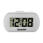 1" LCD with Top Control Clock White
