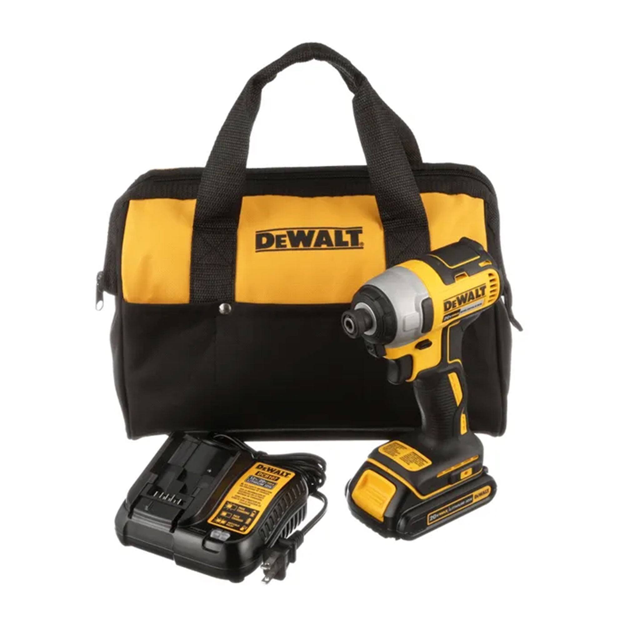 753ab289ae693ab7a8f99f80b121178c06993c893918c95e64cbef659da69145.jpg Dewalt Driver Kit, Compact Impact, 1/4 Inch - Image 1
