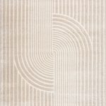 Abani Rugs Nuevo Cream/Beige 4 ft. x 6 ft. Arch Pattern Knot Area Rug