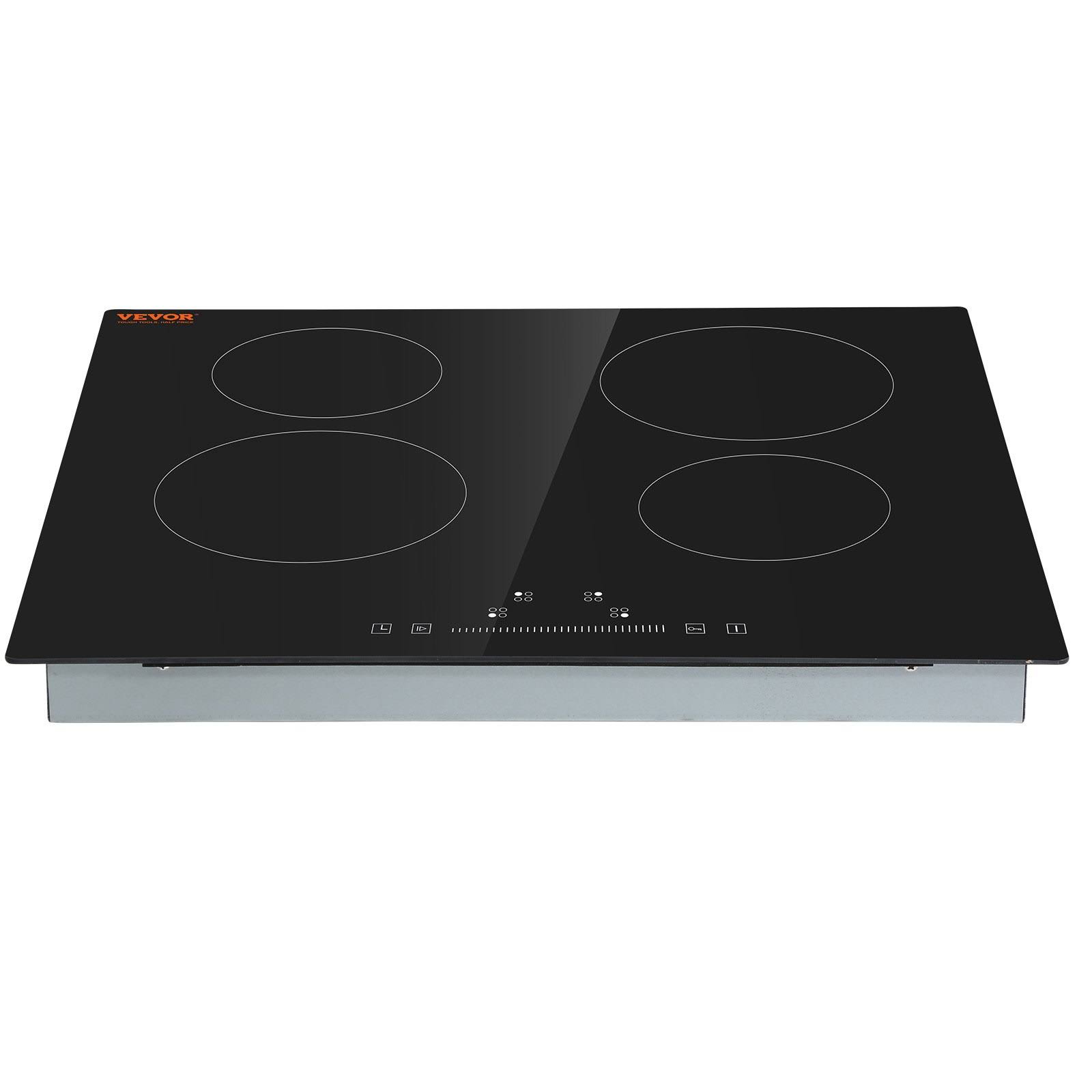 755edb8d14d7976b476298bca3ef0693dc54049ebe7de3d8bfcdc5f0d286490c.jpg VEVOR Built in Electric Stove Top 23.2 x 20.5 inch 4 Burners 240V Glass Radiant Cooktop with Sensor Touch Control Timer & Child Lock Included 9 - Image 1