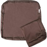 QQbed 2 Pack Outdoor Patio Chair Water-Resistant Cushion Pillow Seat Covers 25"x25"x5" - Replacement Covers Only (25"X25"X5" 2 Packs, Cocoa Brown)