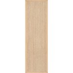 2'6"x14' Runner Elijah Seagrass with Border Area Rug Beige - nuLOOM