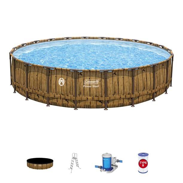 Coleman Power Steel 22' x 52" Round Above Ground Pool Set