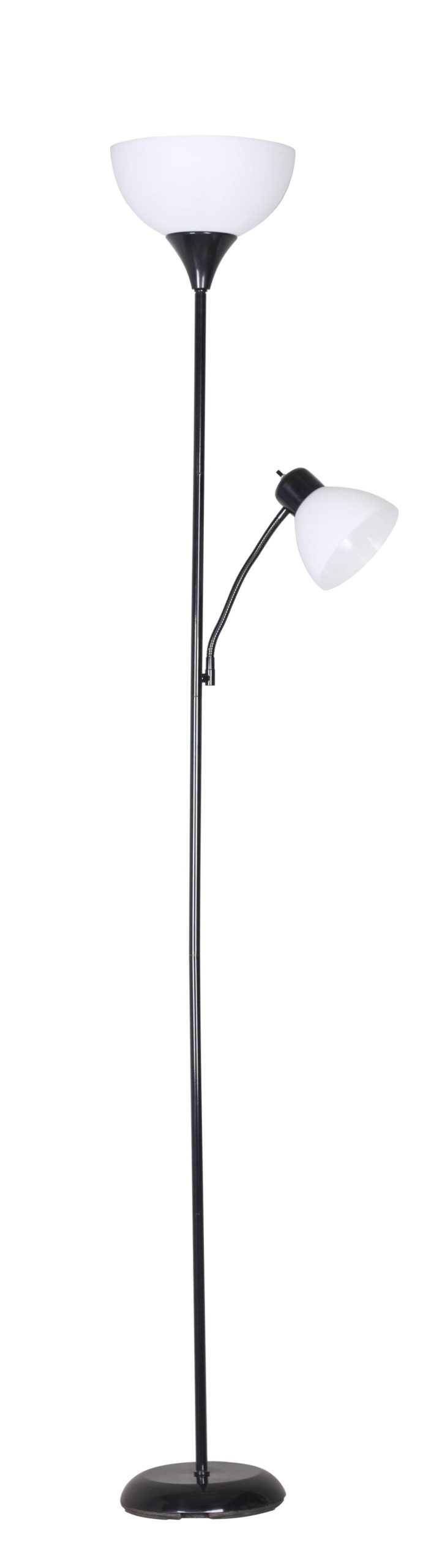 757ed4d6c17402f81d672c25653b79a290d2a8816b9eafa8a6ad3cf8d434fd5f.jpg Mainstays 72'' Combo Floor Lamp with Adjustable Reading Lamp - Black - Image 1
