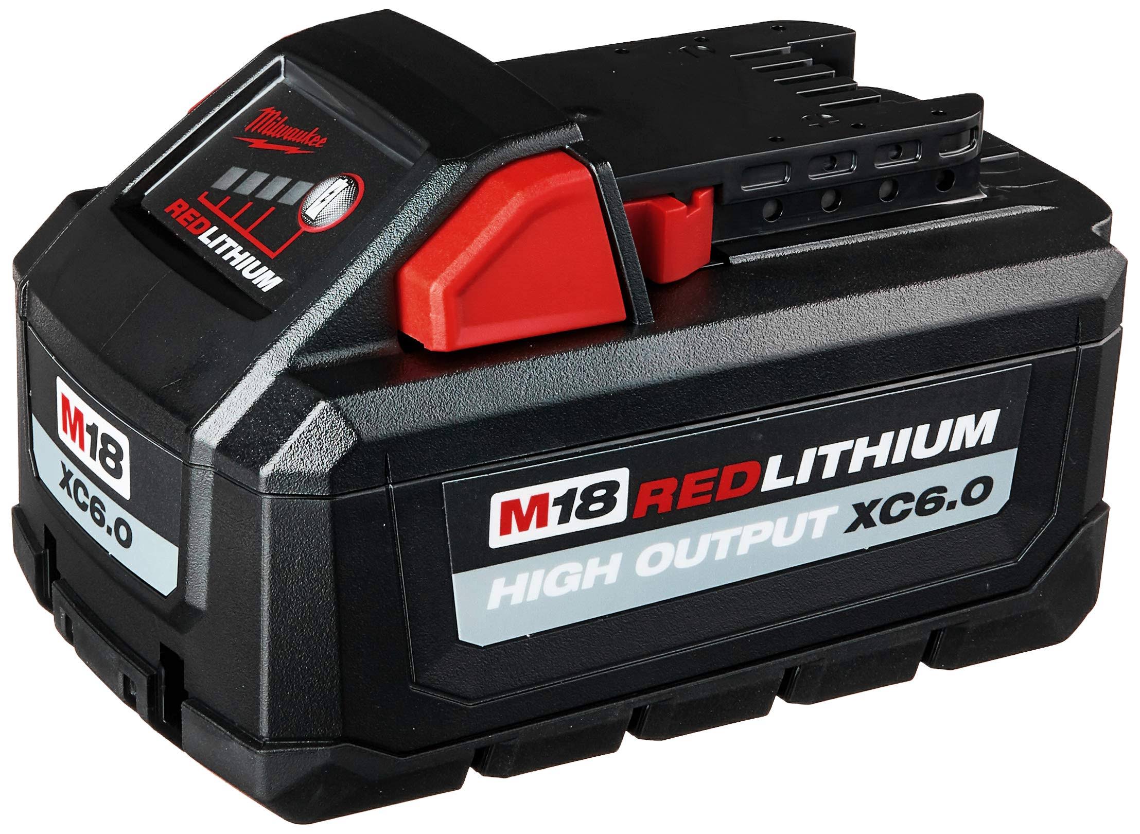 758eafaae8ed0a9eaf89fb3cc0e0114cceb4f68cb5ba3867c2a5d535d67a46ed.jpg Milwaukee 48-11-1865 M18 REDLITHIUM High Output XC 6 Ah Lithium-Ion Battery - Image 1