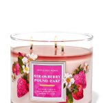 Bath & Body Works Accents | Strawberry Pound Cake Bath & Body Works 3-Wick Scented Candle | Color: Pink/Red | Size: 3wick | Cloud9sales's Closet