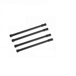 Tension Rods, 4 Pack Adjustable Spring Steel Cupboard Bars Tension Curtain Rod Shower Rod 15.7-28 Inches (Black)