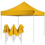 American Phoenix 10x10 ft Yellow Pop Up Canopy Tents Portable Instant Sun Shelter, Size: 10 x 10