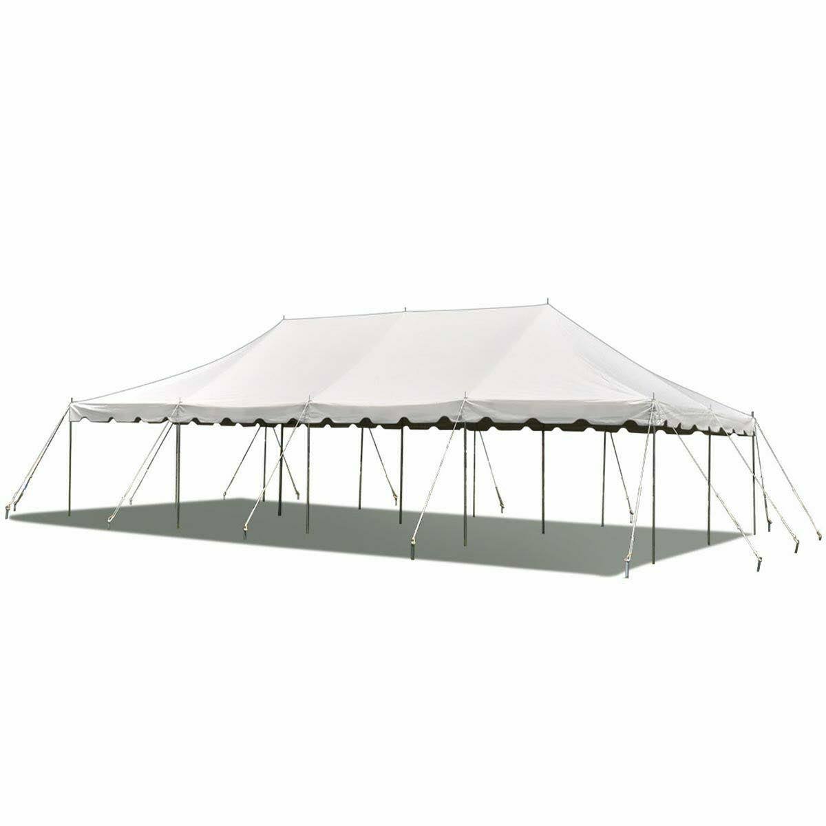 75eb7dc1f5f6b833cfcd2e37a1de3f511b59f9d235805890ca7d87354bdfdfcd.jpg 20' x 40' Weekender Standard Canopy Pole Tent - White - Image 1