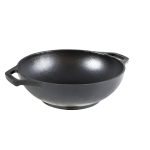 Lodge Logic Pre-Seasoned Mini Wok, Black, 9"