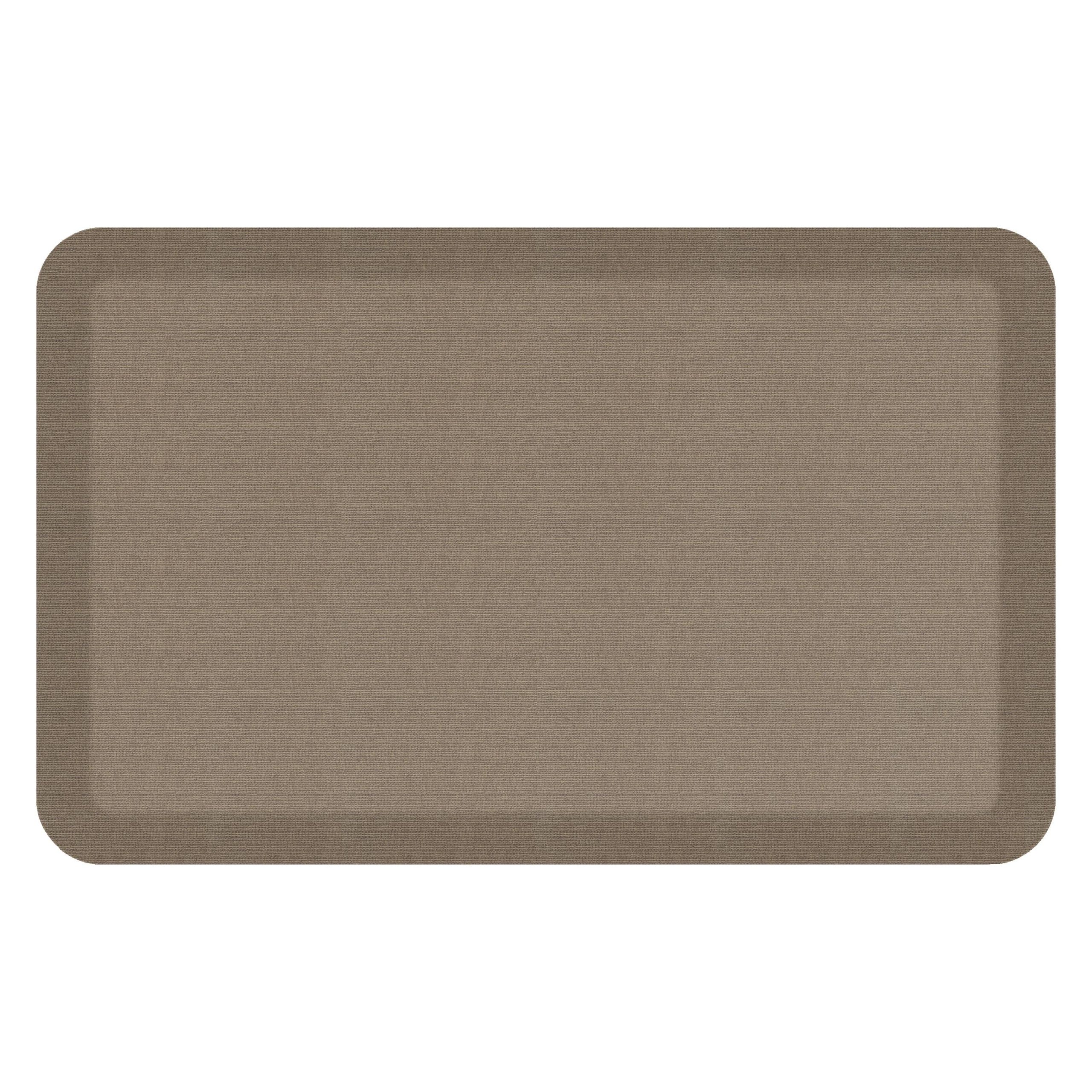76141ae24afd934da0359dee1a36cca2f2ac87225f8ffed8a7b8df325b1cb480.jpg NewLife by GelPro Designer Comfort Kitchen Mat - Grasscloth Pecan - 20x32" - Image 1