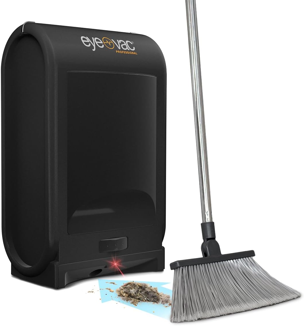 76566c685643de5fcdd4963d1061fea8283d5ef8549bd86d2b110da6eb8f33b2.jpg 2025 EyeVac Pro Touchless Vacuum Automatic Dustpan – Ultra Fast & Powerful – Great for Sweeping Salon Pet Hair Food Dirt Kitchen Corded Canister Vacuum Bagless Automatic Sensors 1400 Watt (Black) - Image 1