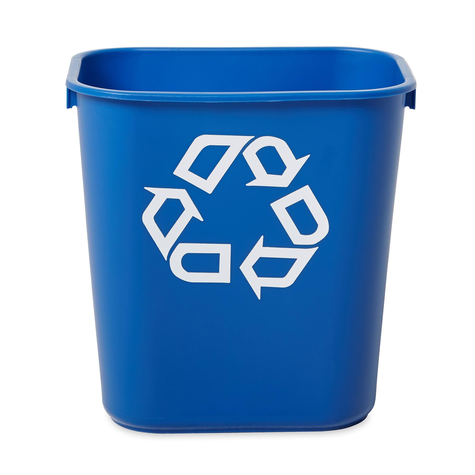 76638889a3c73009187ee071189cc25d54c427d8a2692564c3892ca6142378e9.jpg Rubbermaid Commercial Blue Deskside Recycling Container - Image 1