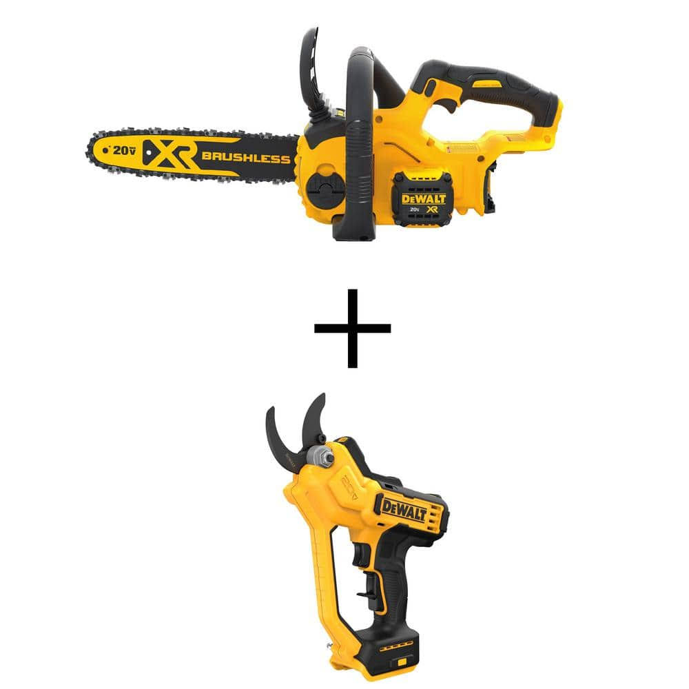 7671426d82542255ef2e3985377d8ae48e07cc265e59aacb31158dcbedb85a2f.jpg DeWalt DCCS620BWPR320B 20V Max 12in. Brushless Battery Powered Chainsaw & Pruner (Tools Only) - Image 1
