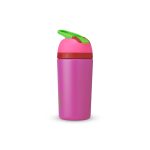 Owala Kids Flip Insulated Stainless-Steel Water Bottle with Straw and Locking Lid, 14-ounce, Pink/Purple (All The Berries)