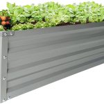 zizin Galvanized Raised Garden Beds Metal Elevated Planter Box Steel Large Vegetable Flower Bed Kit (6 �G3 �G1 ft)