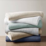 Beautyrest - Waffle Weave Cotton Blanket - Twin - Aqua