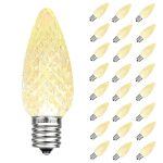 Novelty Lights 25 Pack C9 LED Outdoor Christmas Replacement Bulbs, E17/c9 Base, .5 Watt