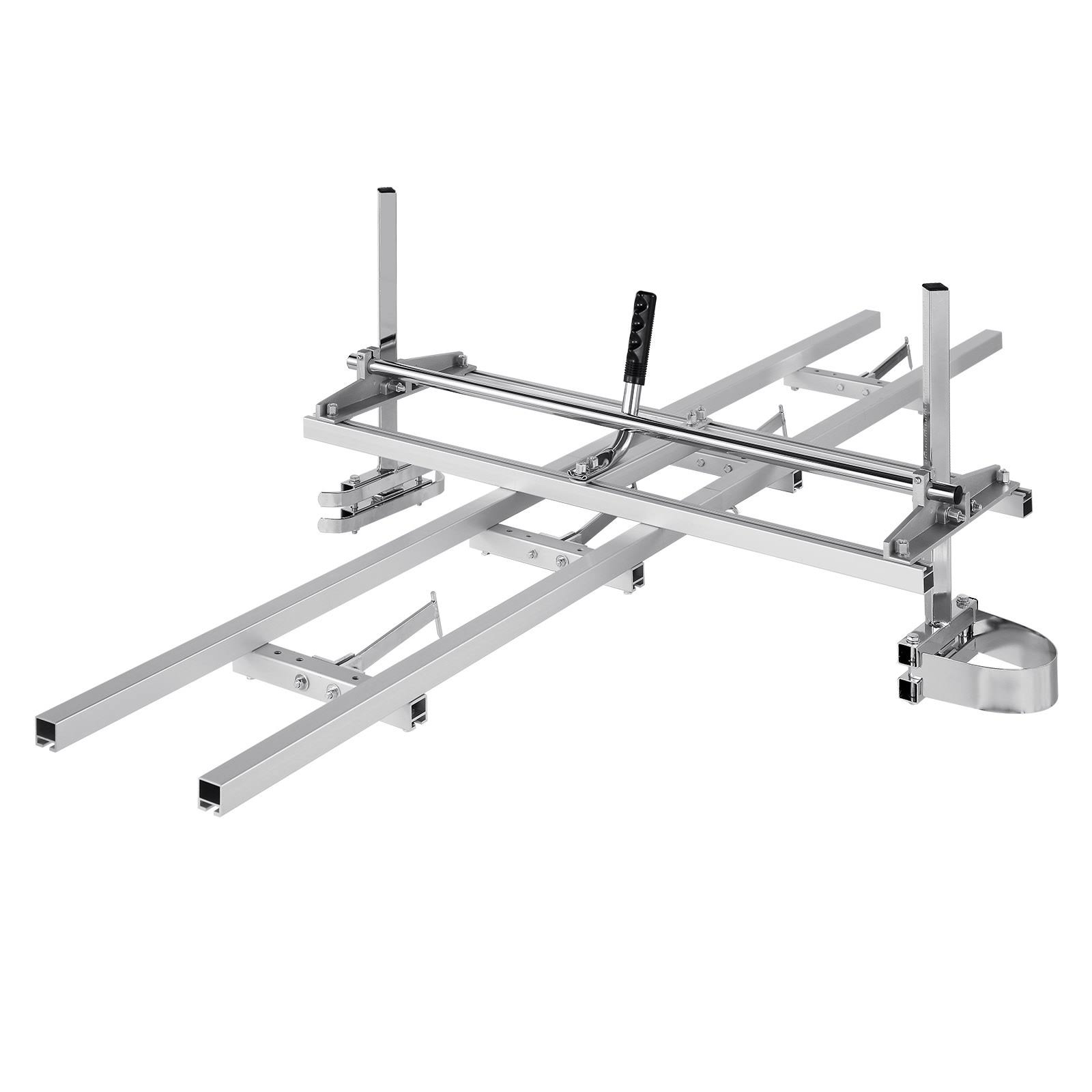 7743fa2e000615c2a7665f5ea845962ad96399c266643ce0c7e19e9ee6f7c08a.jpg VEVOR Chainsaw Mill and Rail Mill Guide System, Portable Sawmill 14 inch-36 inch Guide Bar, 9ft Aluminum Saw Milling Rail Guide with Chainsaw Planking - Image 1