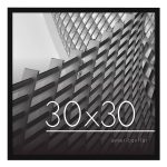 Americanflat 30x30 Picture Frame in Black - Thin Border Photo Frame with Polished Plexiglass - Wall Picture Frame with Hanging Hardware Included for