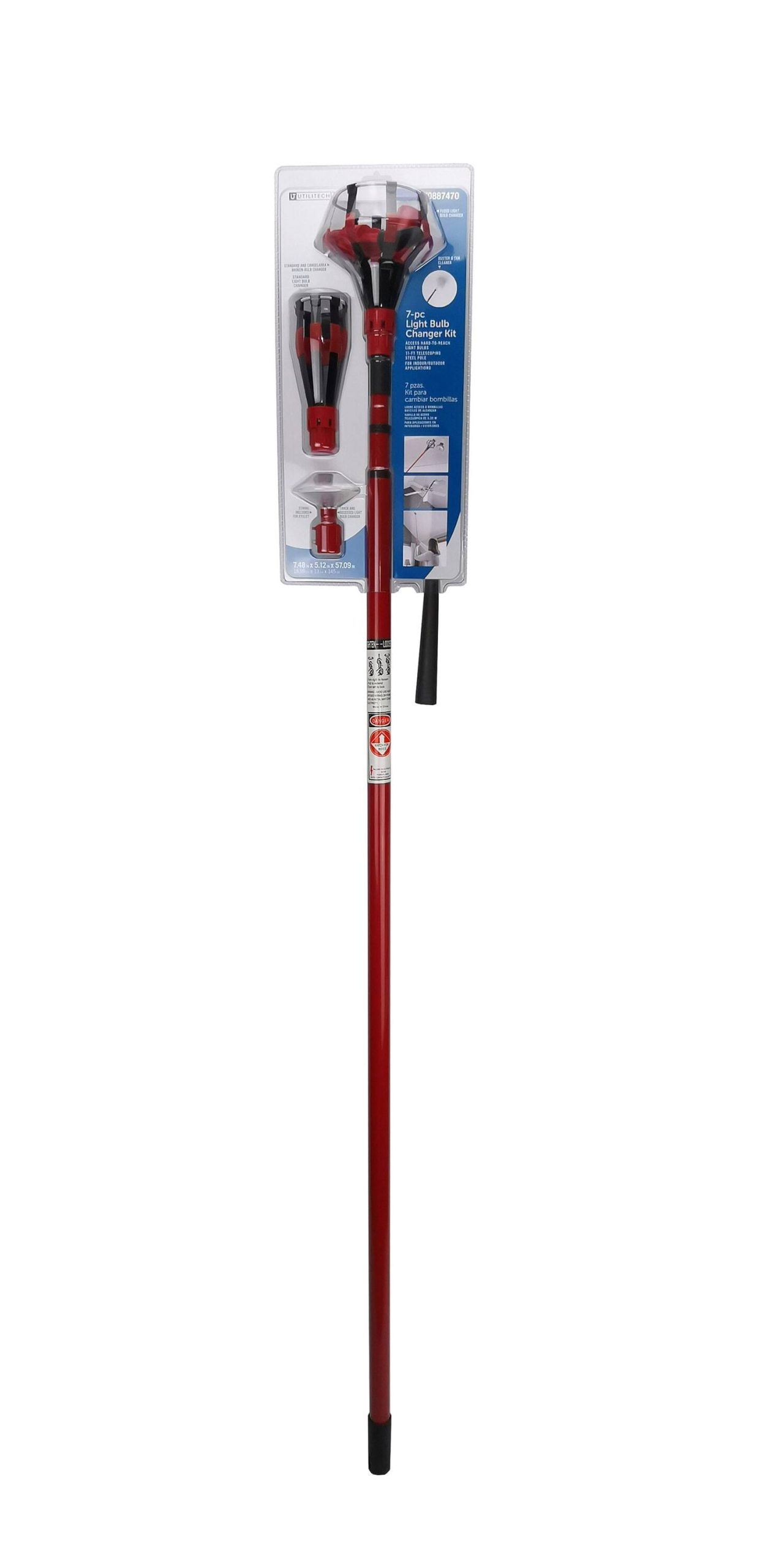 7780a806ee0e81274a55d491bb2433152d7f2f35659cb5120d38a5db3f3dec3f.jpg ProTorch 11-ft Steel Light Bulb Changer PT-006-R - Image 1