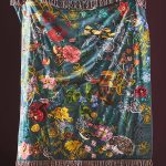 Velvet Throw Blanket by Nathalie Lete in Blue, Size: 50 x 60 at Anthropologie