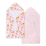 Burt's Bees Baby - Hooded Towels, Rosy Spring, 2 Pack