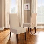 SureFit Duck Short Dining Chair Slipcover ,Tan
