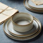 Paytan Stoneware Dinnerware Sets, 12-Piece Dish Set Gracie Oaks Color: Cappuccino White