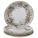 Certified International Holly and Ivy Dinner Plates (Set of 4)