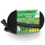 Flat Soaker Hose 25ft, Heavy Duty Double Layer Design, Drip Irrigation Hose Saves 80% Water, Leak Proof Sprinkler Hose for Garden, Lawn, Flower Bed,