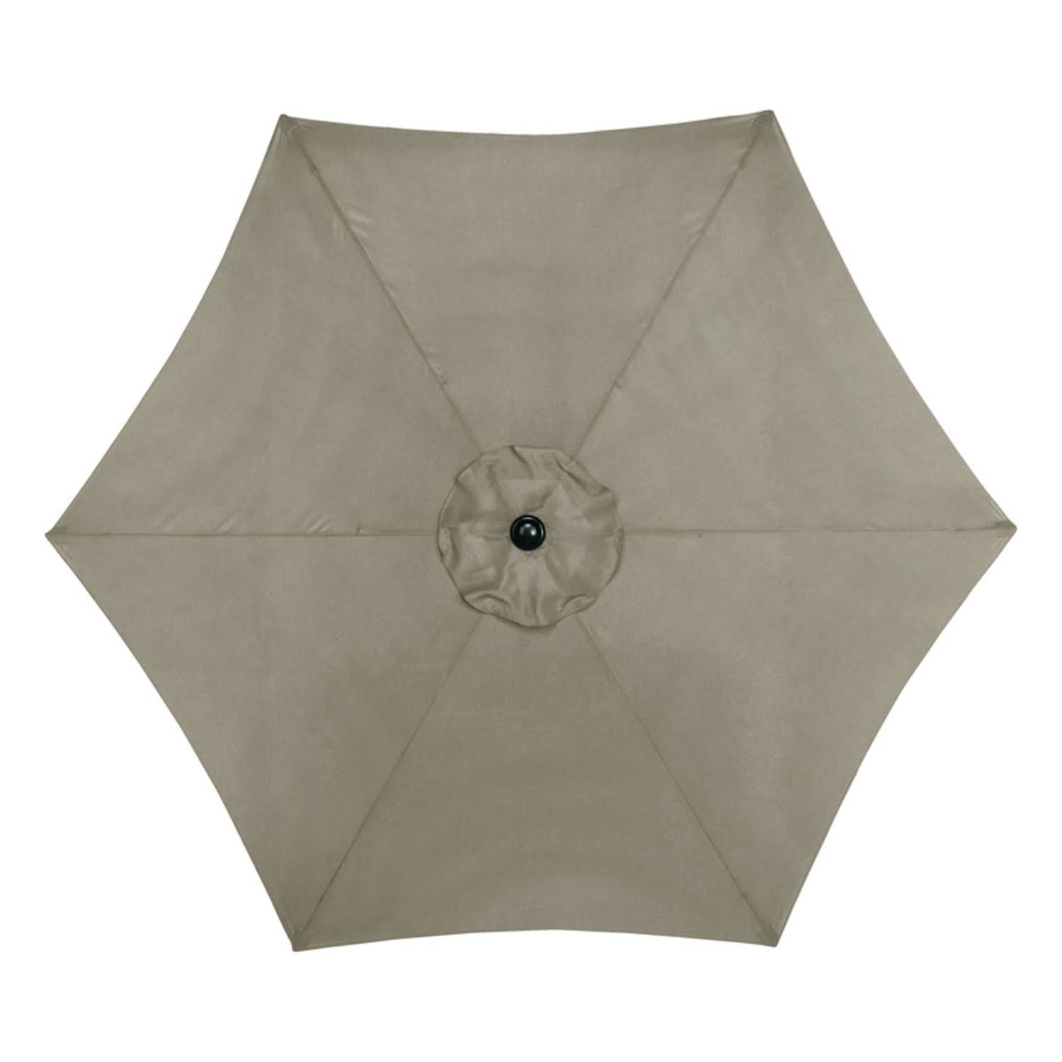 78002b55231bed7fe25016c8f57350871d694bf053273b8382b4a95d8f384238.jpg Living Accents 9ft Taupe Market Umbrella - Image 1