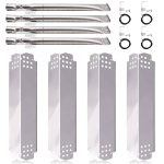 Hiorucet Grill Replacement Parts for Nexgrill 4 Burner 720-0830H, Nexgrill 720-0888, 720-0888N, Grill Burner Tubes, Heat Shield Tent Plates and Grill