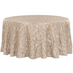 132 in Pinchwheel Round Tablecloth in Champagne | Taffeta | Wedding | Event | Wholesale by CV Linens