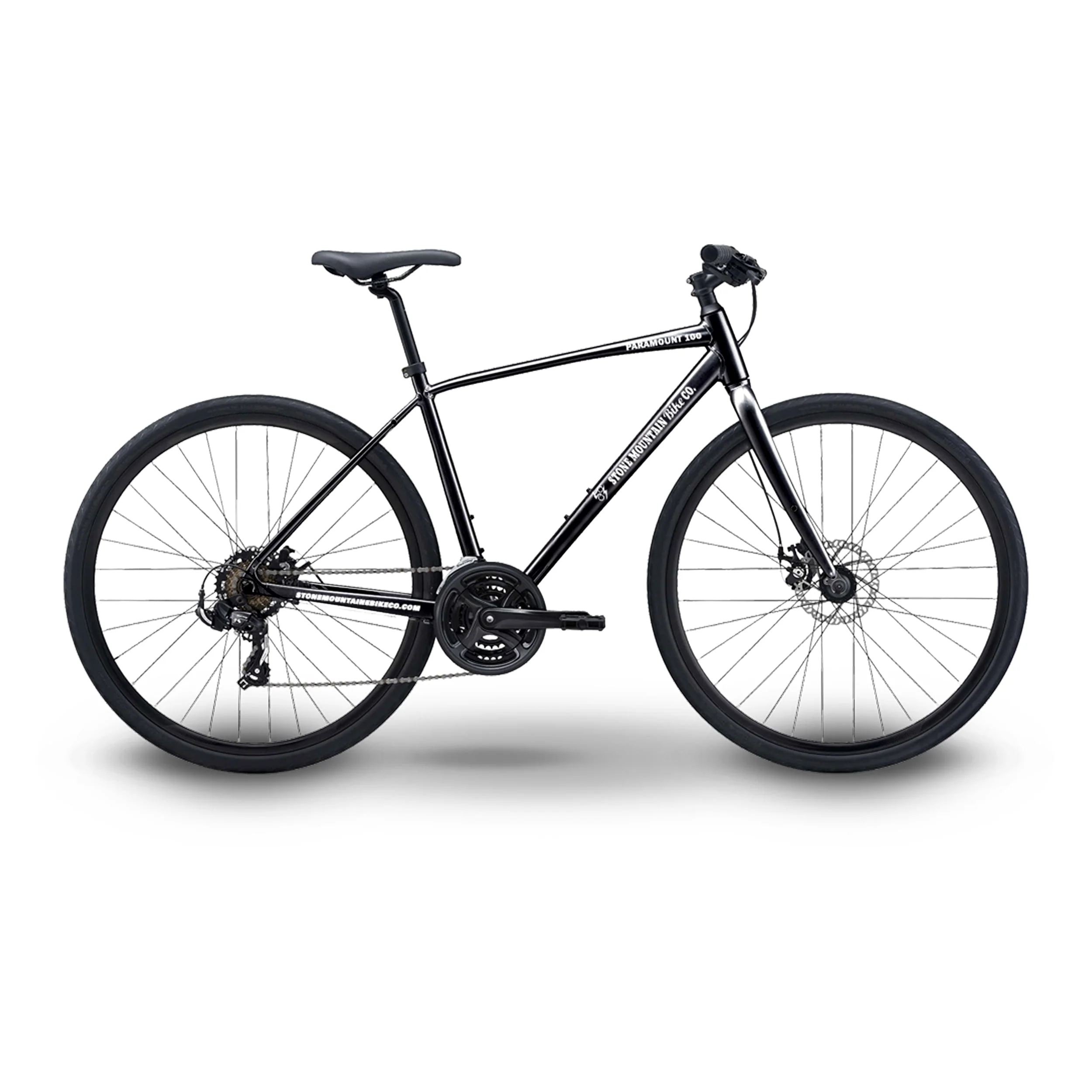 785ff429e894f583323da62592109bd117850da64ff9784d15940838e59c8e8d.webp 5seconds PARAMOUNT 100 Hybrid Bicycle, Lightweight Aluminum Frame 21 - Speed Bike with Trigger Shifters, and Mechanical Disc Brakes - Black - Image 1