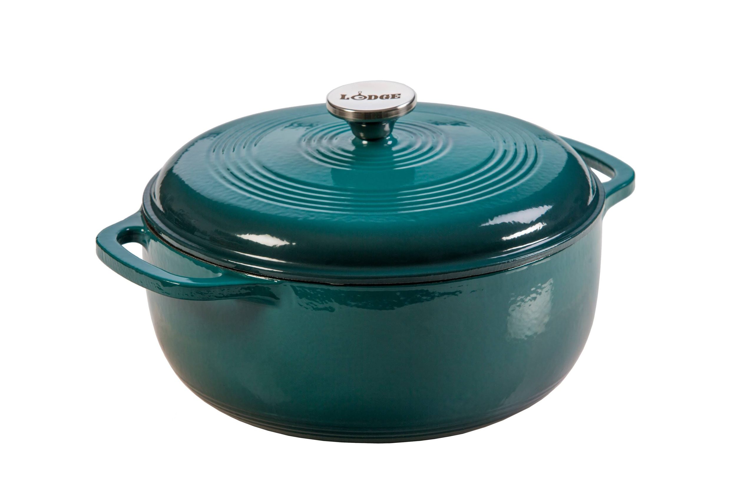 7861b0d7a71afc3dee6bf810c2a96079af2d82926e69c871354e585ba8e31fb8.jpg Lodge 6 Qt. Lagoon Enameled Cast Iron Dutch Oven - Image 1