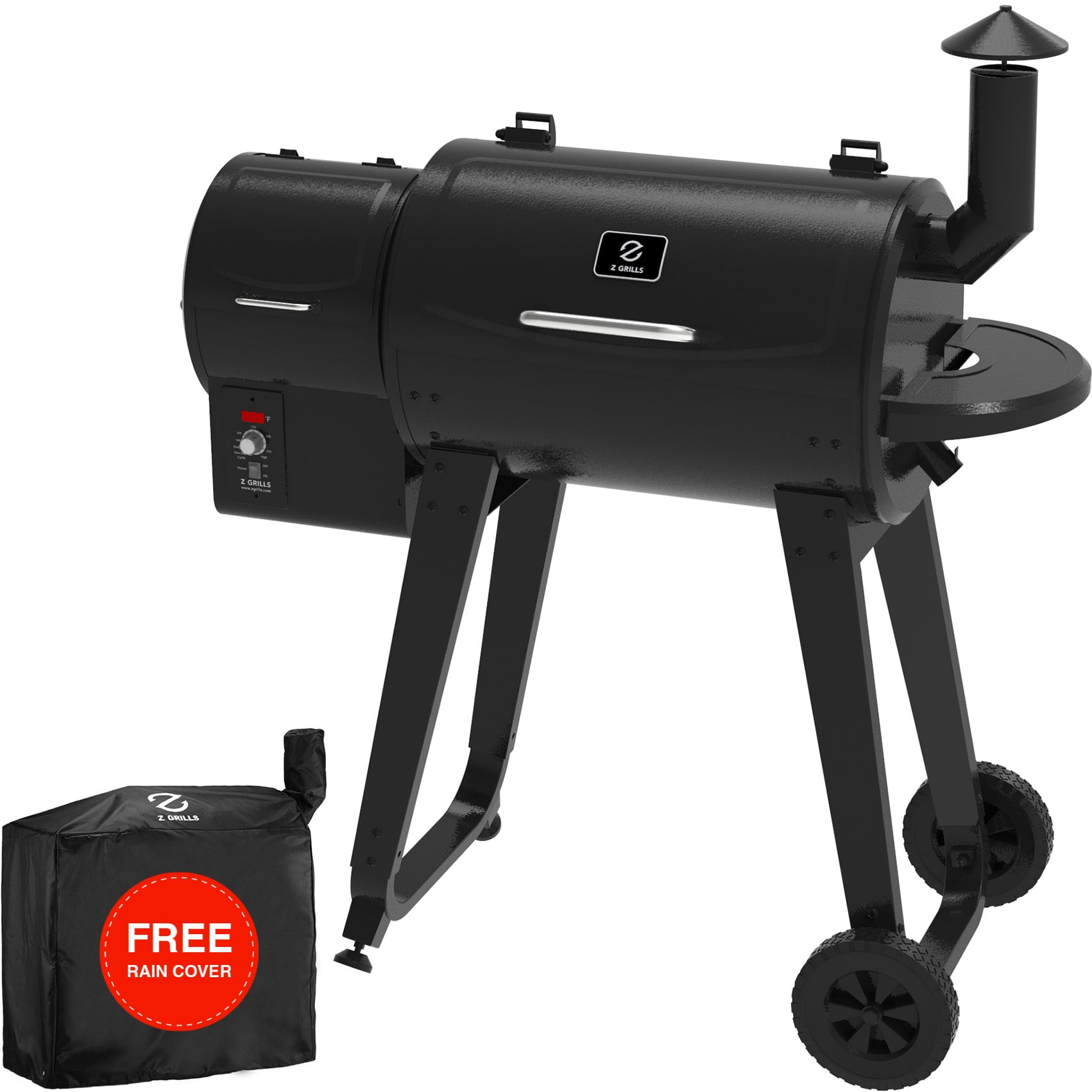 786c5326713b7bd68c968ac58cf734de5535b5fc6744cce88a8f35ee084d5729.jpg ZPG-450A3 Wood Pellet Grill & Smoker 8-in-1 BBQ 2022 model. Black - Image 1