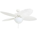 Honeywell Palm Island 52-in White LED Indoor/Outdoor Ceiling Fan with Light