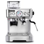 Sincreative CM5700 Espresso Machine and Coffee Maker with Grinder and Steam Wand