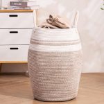 105L Extra Large Laundry Hamper Basket by Fiona's Magic, Woven Tall Clothes Hamper for Storage Blanket, Toys and Dirty Cothes in Bedroom and Living