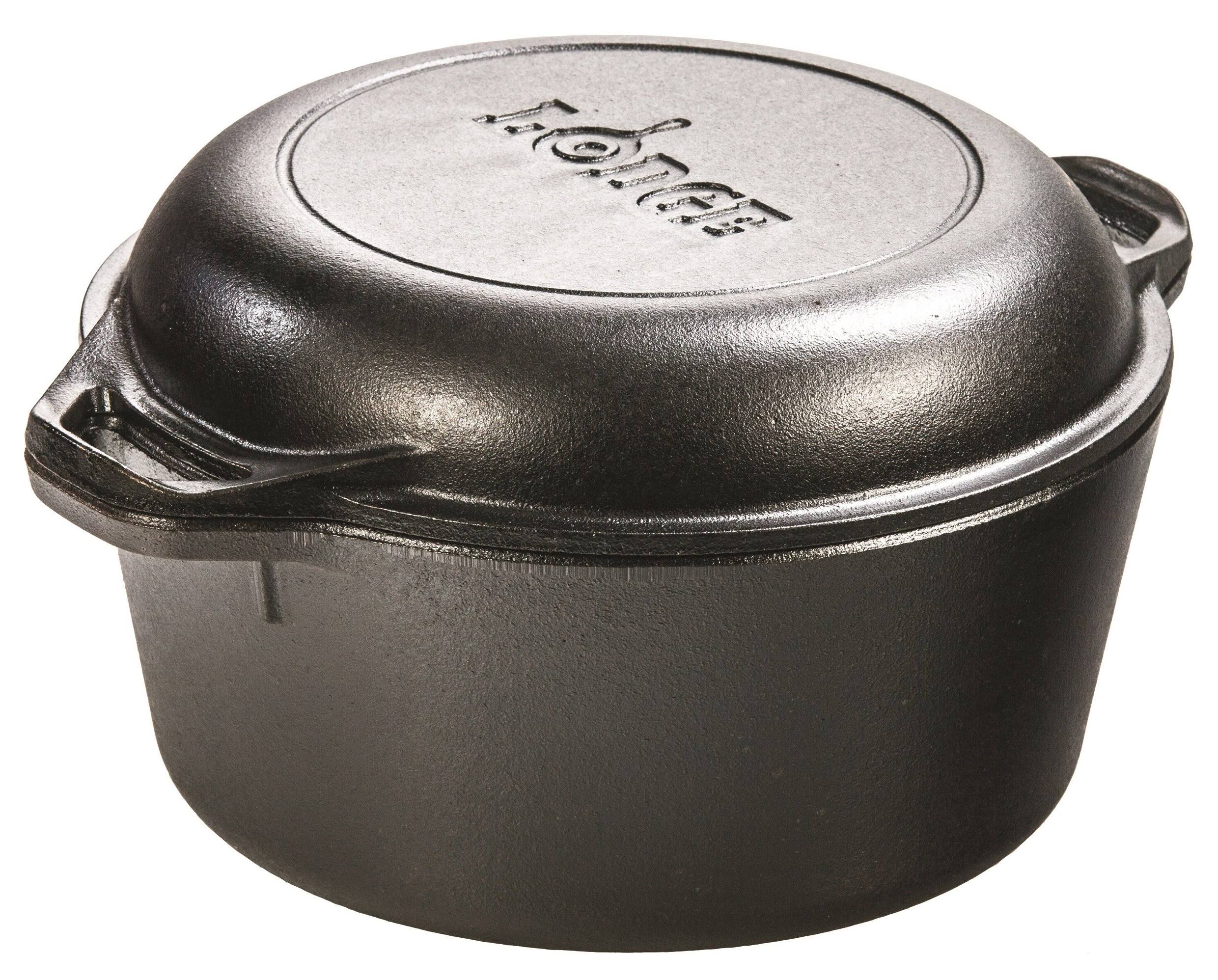 789f26b8cf833050b4114e23629c81e4bc7fc091a1c2fb6d5540370e76ada640.jpg Lodge L8DD3 Cast Iron Dutch Oven 5 qt - Image 1