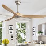 Nicola 60" 3 - Blade Standard Ceiling Fan with Remote Control George Oliver Finish: Nickel with Burlywood Blades